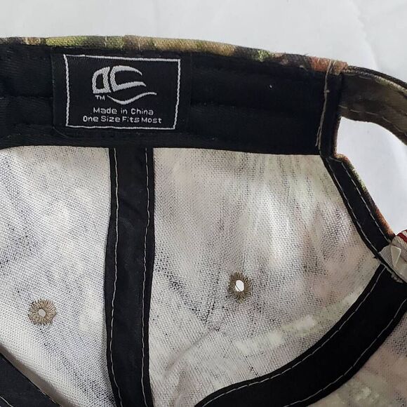 Channel Seed Camo Hat USA Flag Bill Adjustable Cap Mossy Oak RealTree Patriotic - Picture 5 of 6